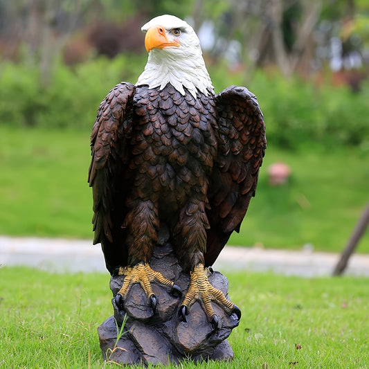 13 X 24.4 Inch Hand Drawn Bald Eagle Garden Statue