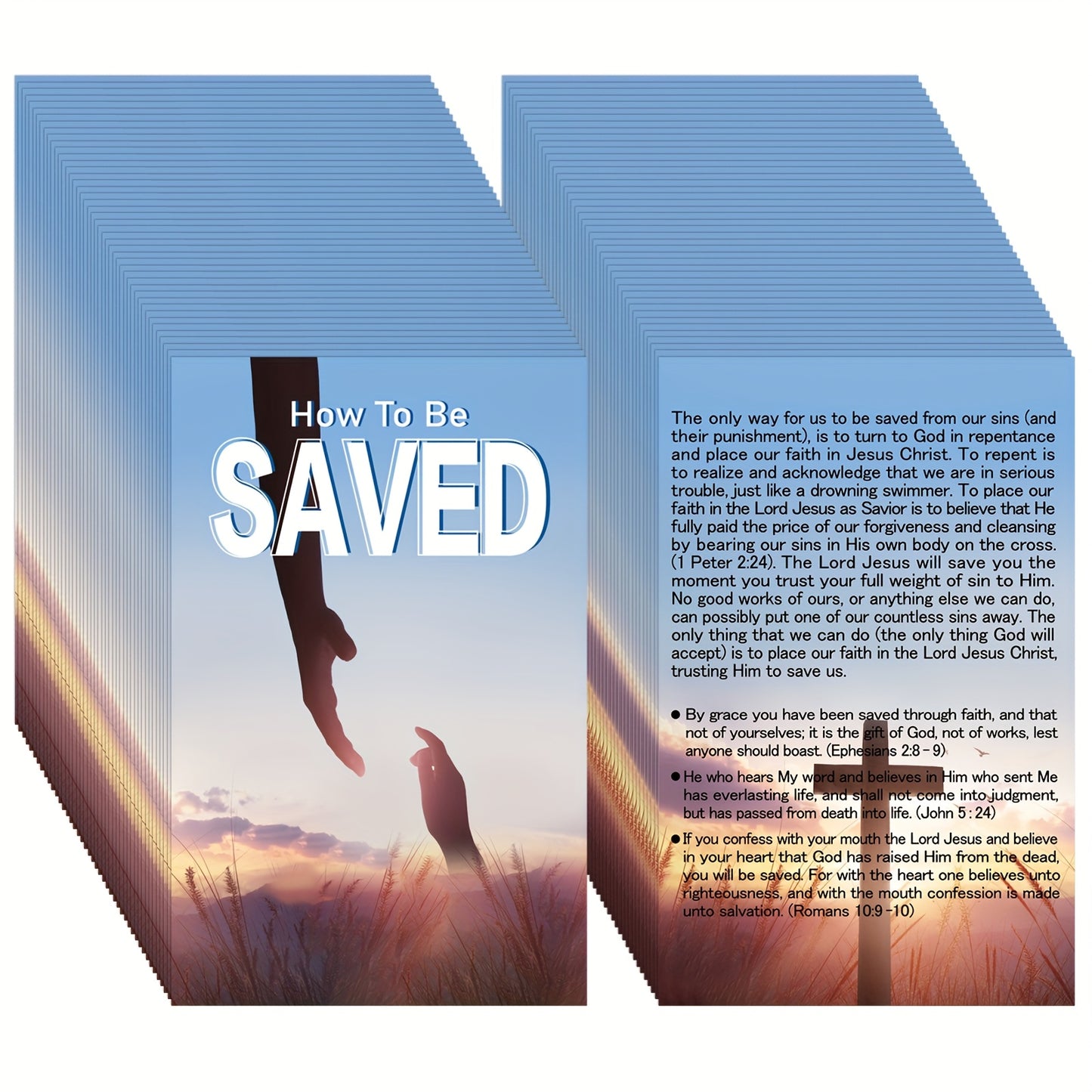 Gospel Tract 200-piece Card Set - Pocket-sized Inspirational