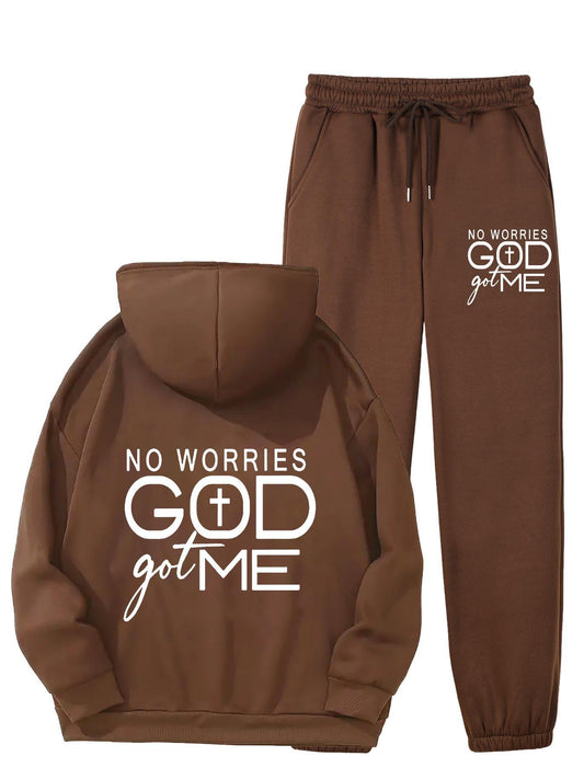 In His Divine Power No Worries God Got Me Hoodie Set