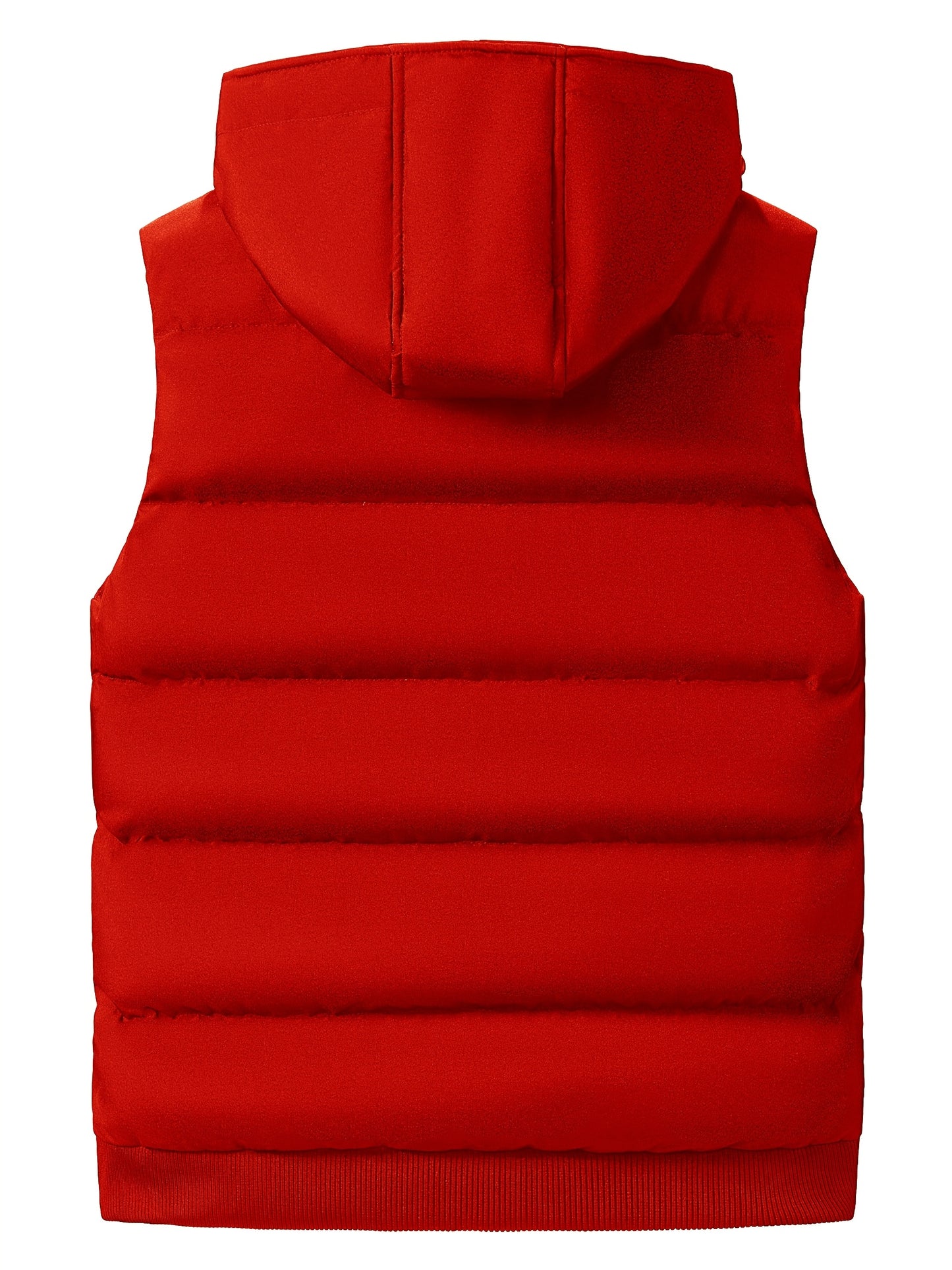 Mens Hooded Winter Vest Casual Street Polyester Jacket