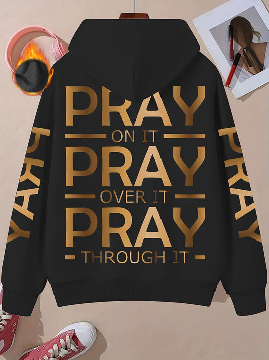 IHDP Alphabet Pattern Hoodie Women Casual Sweater Edition