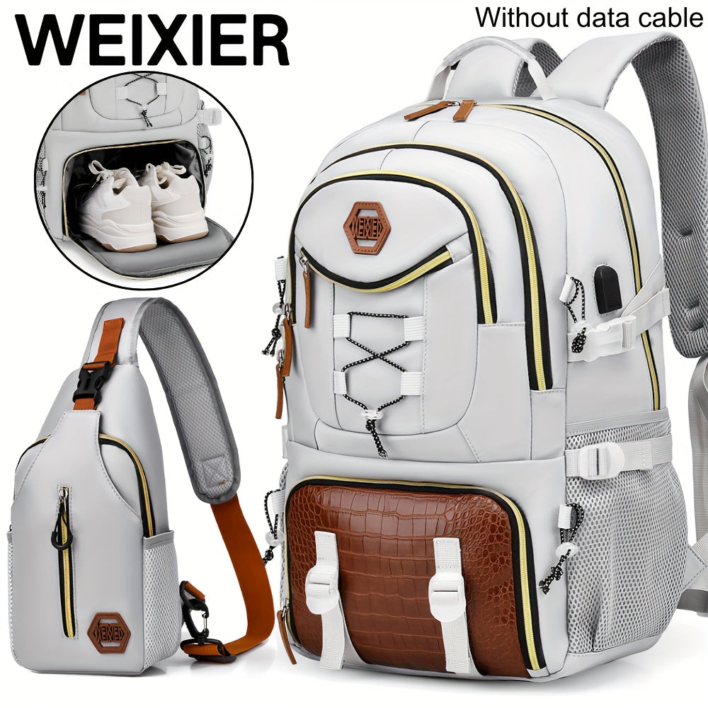 [Multi-pocket Backpack] Multi-pocket Large Capacity Unisex Shoulder Bag Computer Backpack | Travel Business Casual Backpack with Underwear Bag Set, Commuting Bag Weekend Overnight Bag, Holiday Birthday Gift