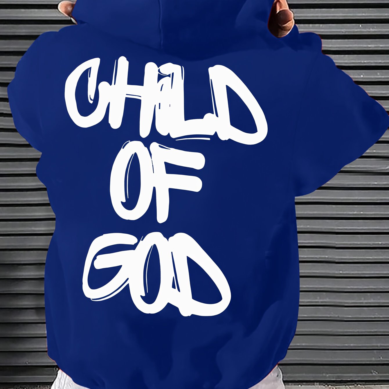 Mens Vintage Letter Print Hoodie Casual Streetwear Pullover