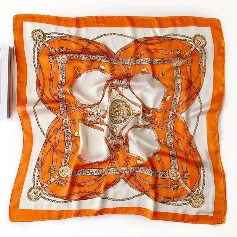 Square Scarf Elegant Women's Polyester Shawl Bandana