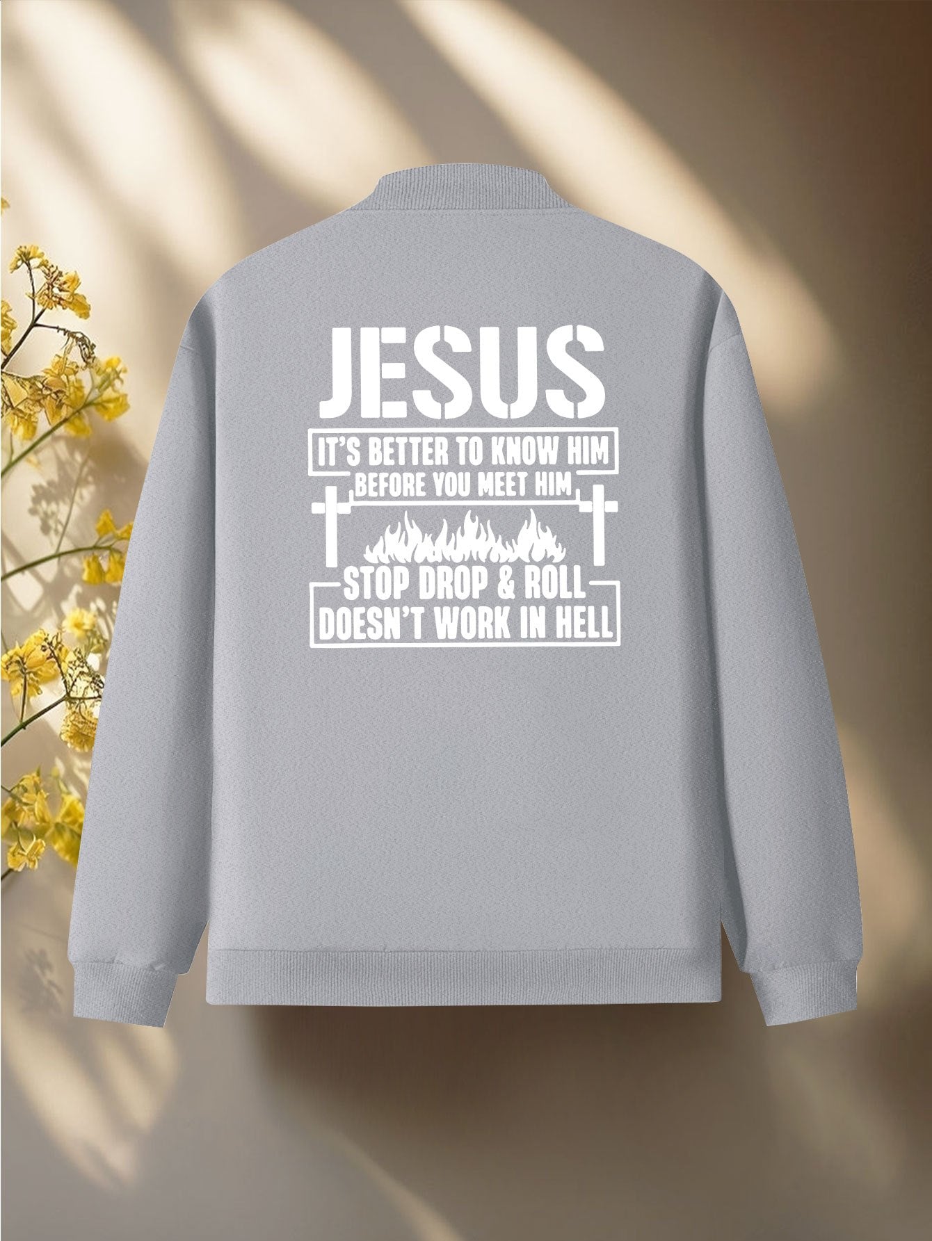 Christian Bible Message Zip Front Jacket for Church